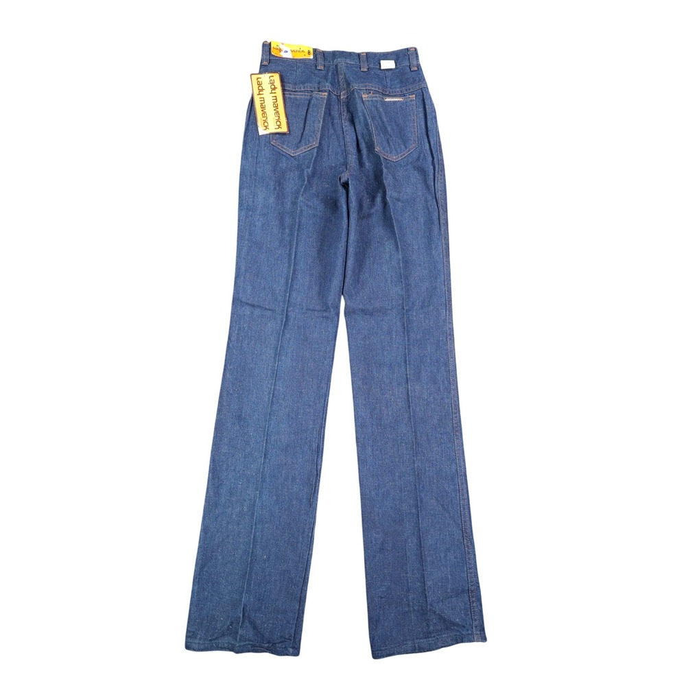 Lady Maverick Vintage Jeans Womens 8 26 Deadstock USA High Waist Straight Blue